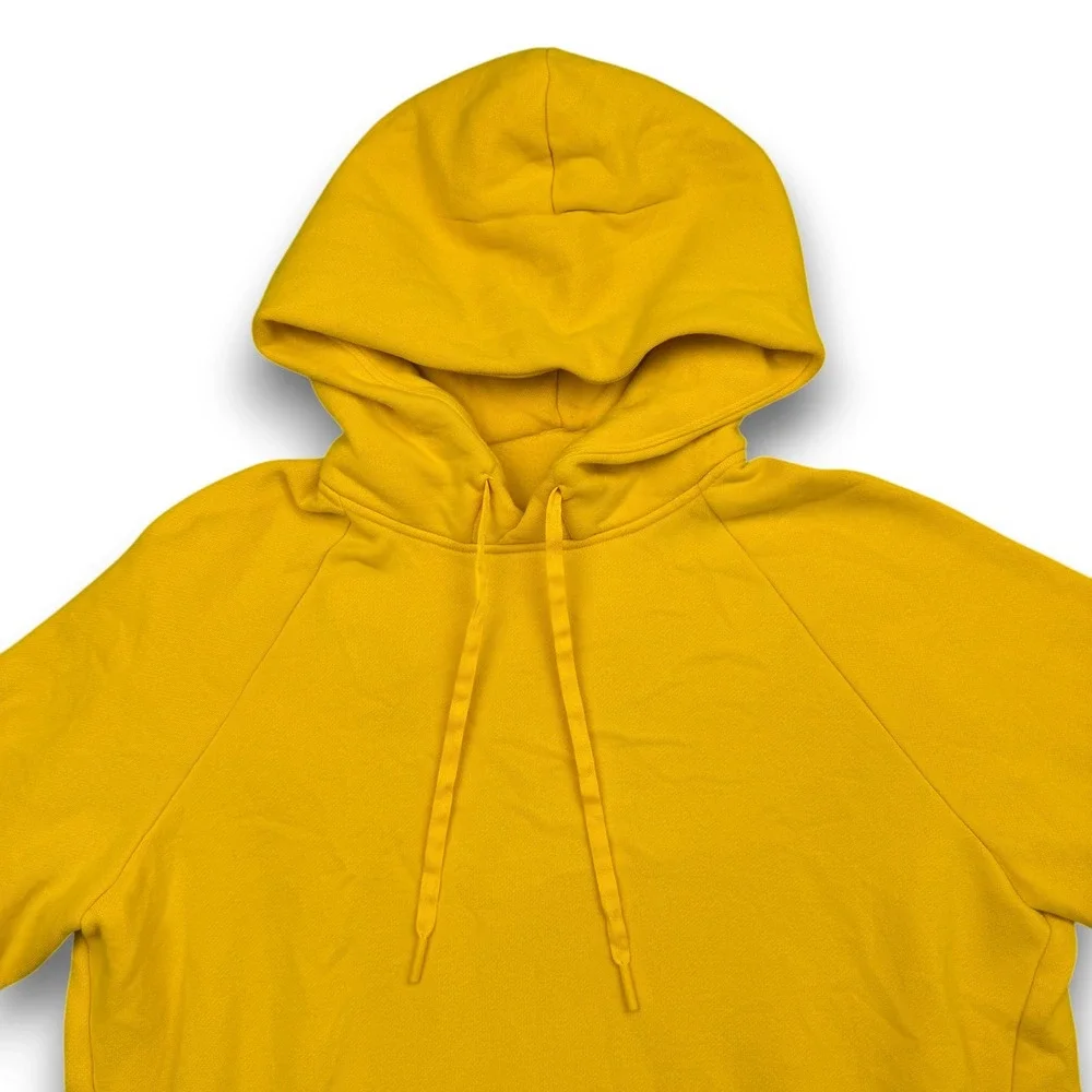 Lululemon City Sweat Pullover Hoodie‎ Mens L Yellow Raglan Sleeve Performance